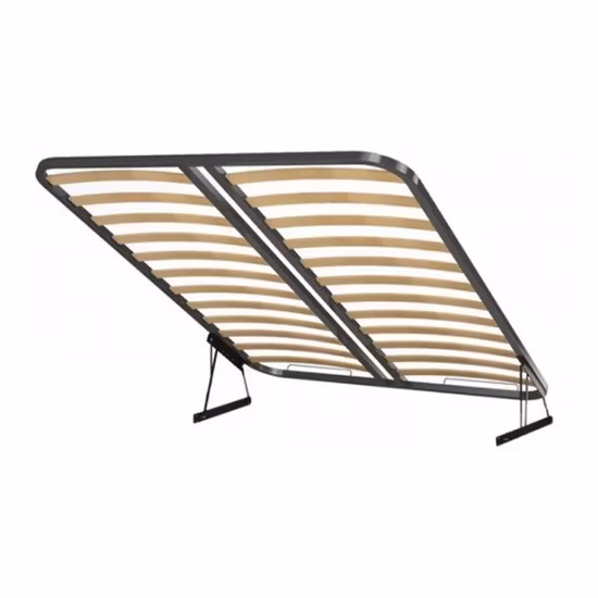 バーチ材のベッドフレーム、LVL スラットベース、前面と背面にブナ材を使用